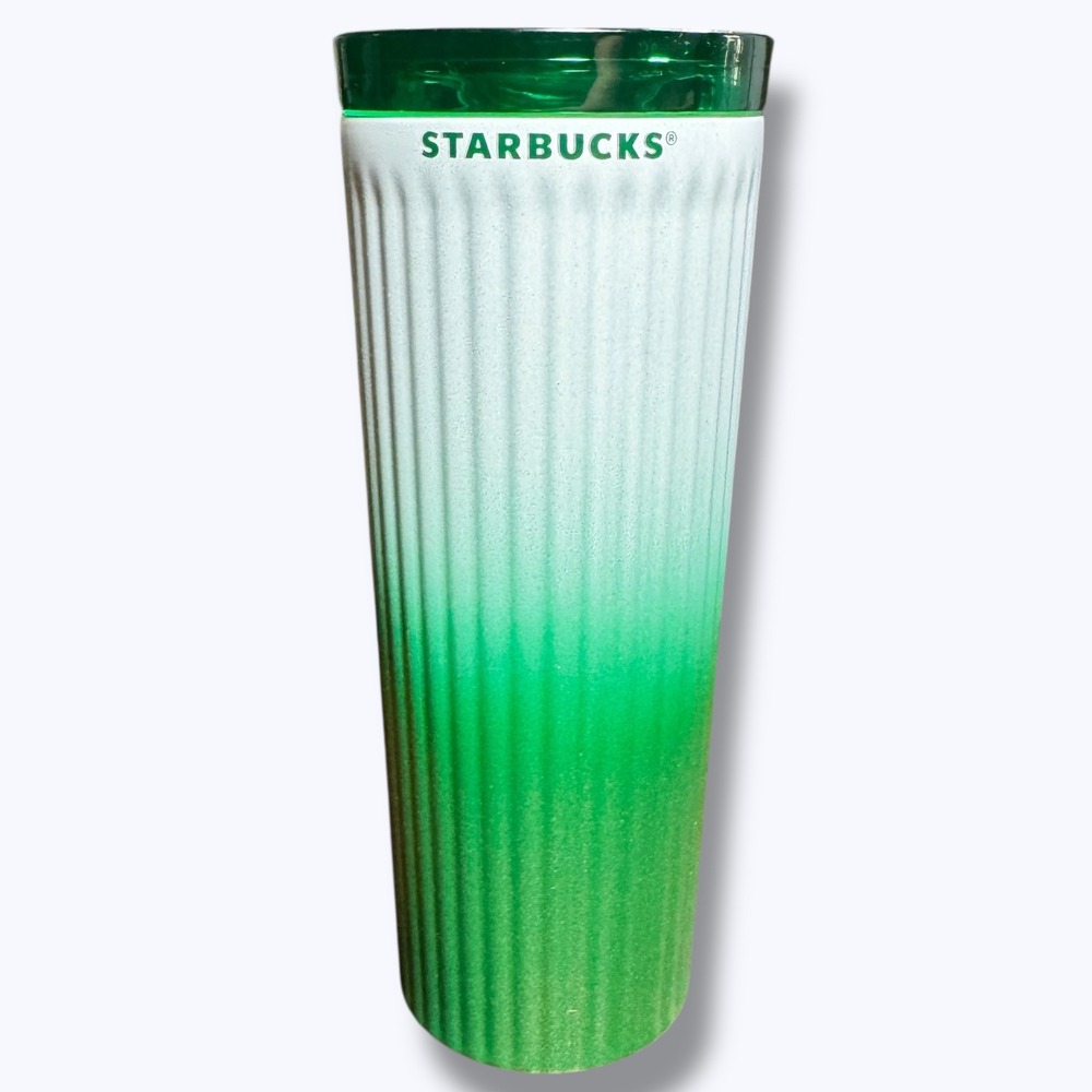 Starbucks‎ Tumbler Insulated Tumbler Cold To Go Stainless Steel Dual Green White